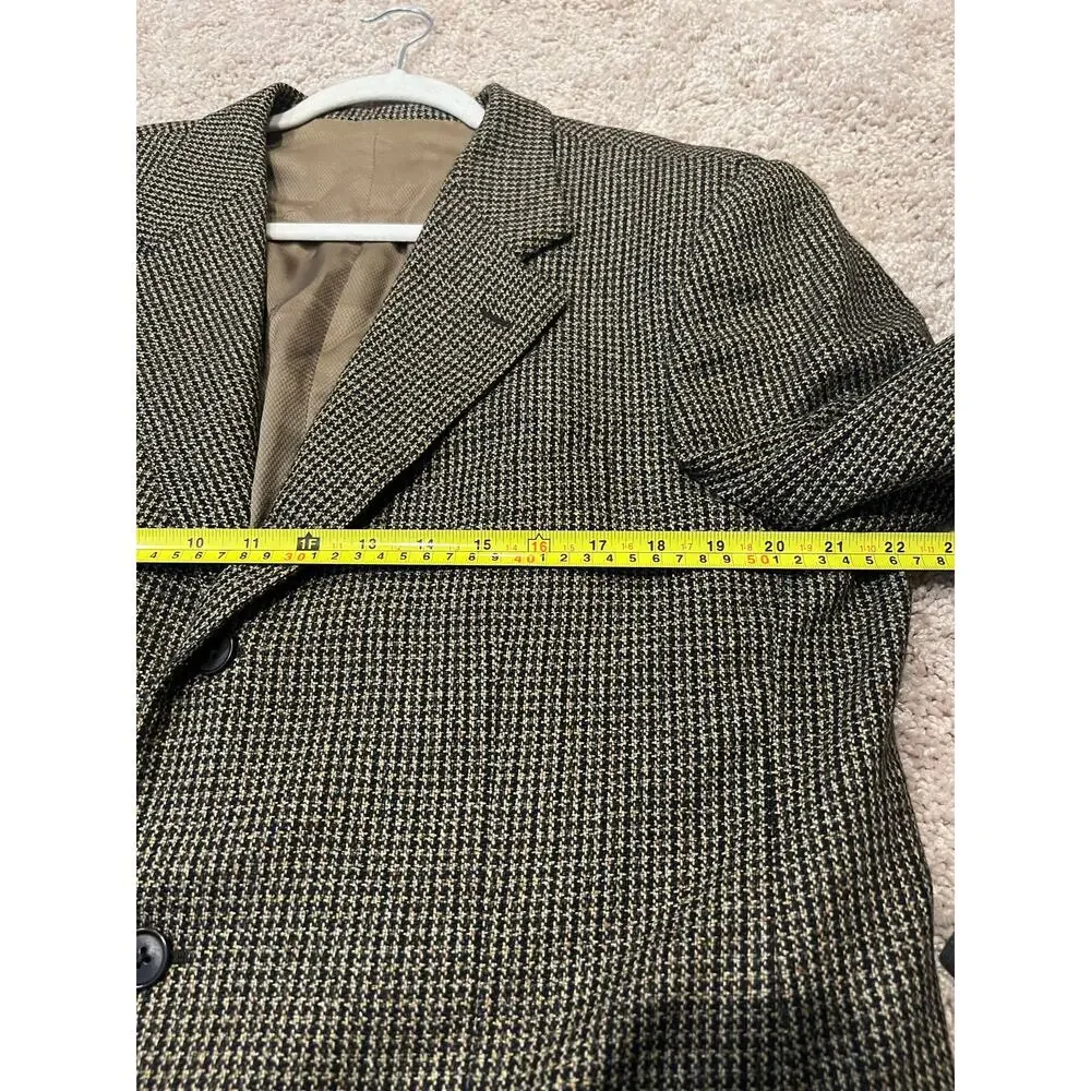 Ermenegildo Zegna Rossi High Fashion 100% Cashmere Tweed Suit Coat Jacket US 42L